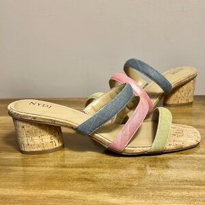NYDJ Women's Multicolor Cork Heel Sandals